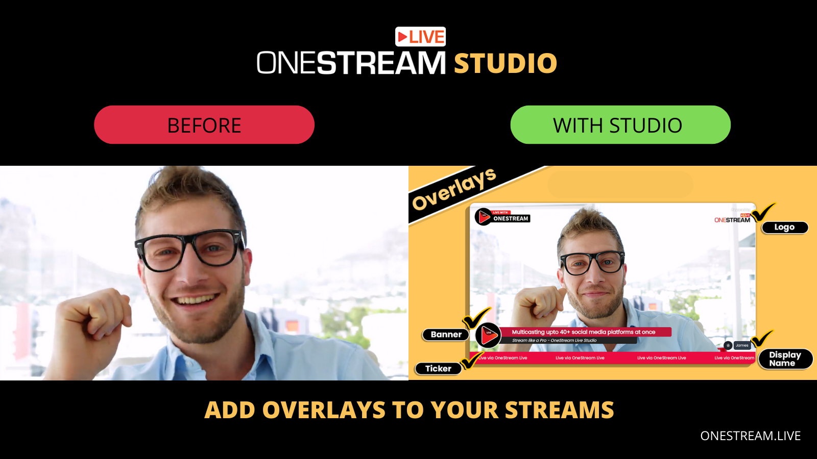 Add overlays to live streams