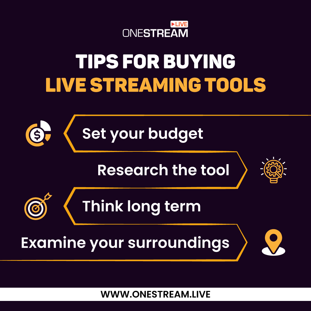 Infographic Tips For Buying Live Streaming tools