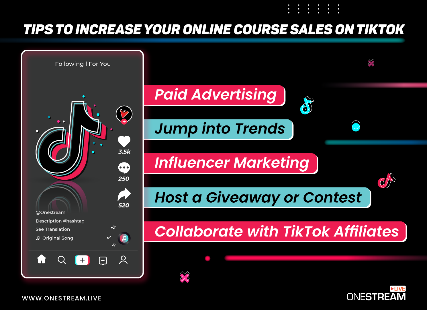 Sell online courses on TikTok