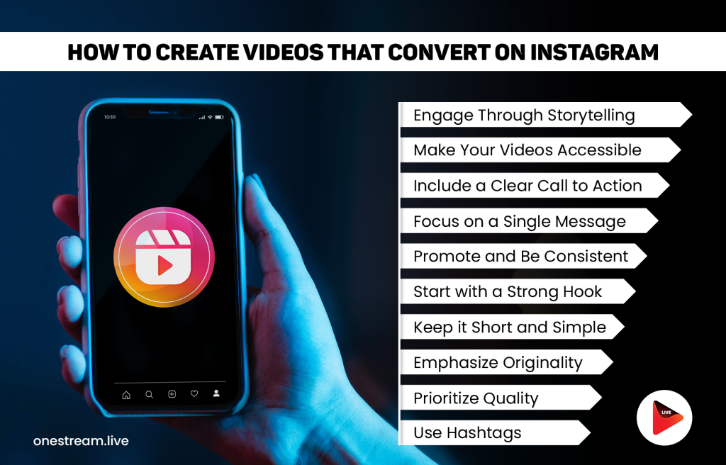 Steps to create videos that convert on Instagram