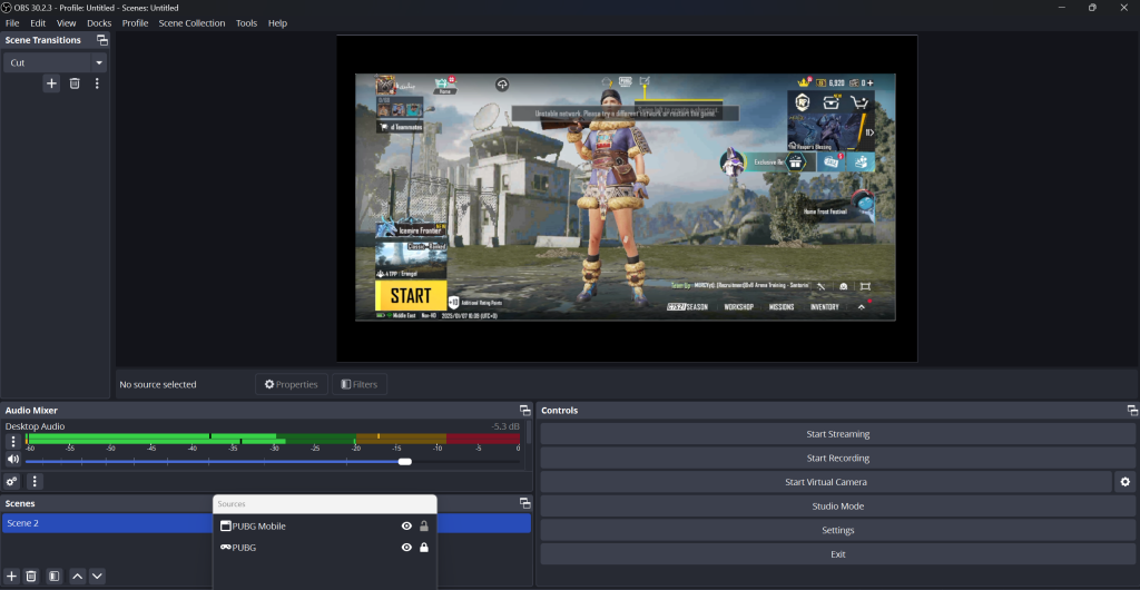 Screen Capture for PUBG Live Streaming Using OneStream Live