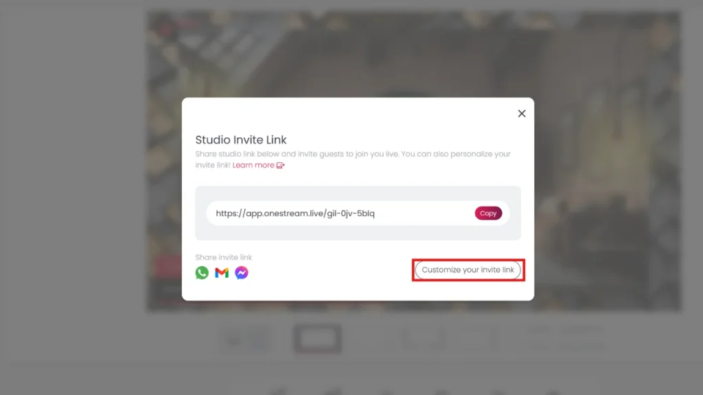 How to send a custom invite link