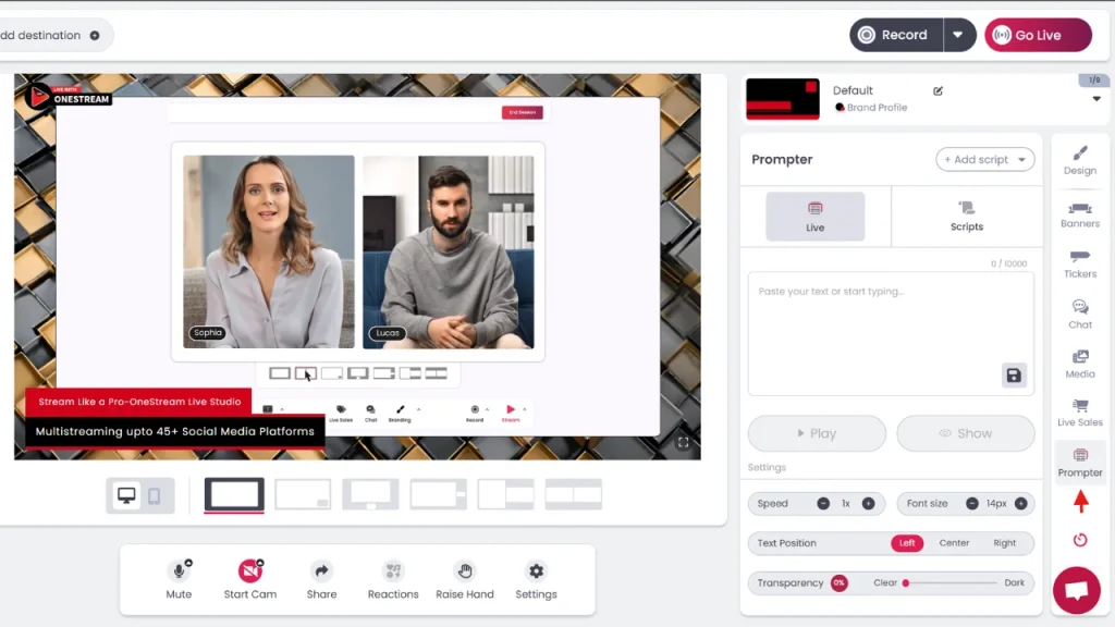 How to use Teleprompter in video recording