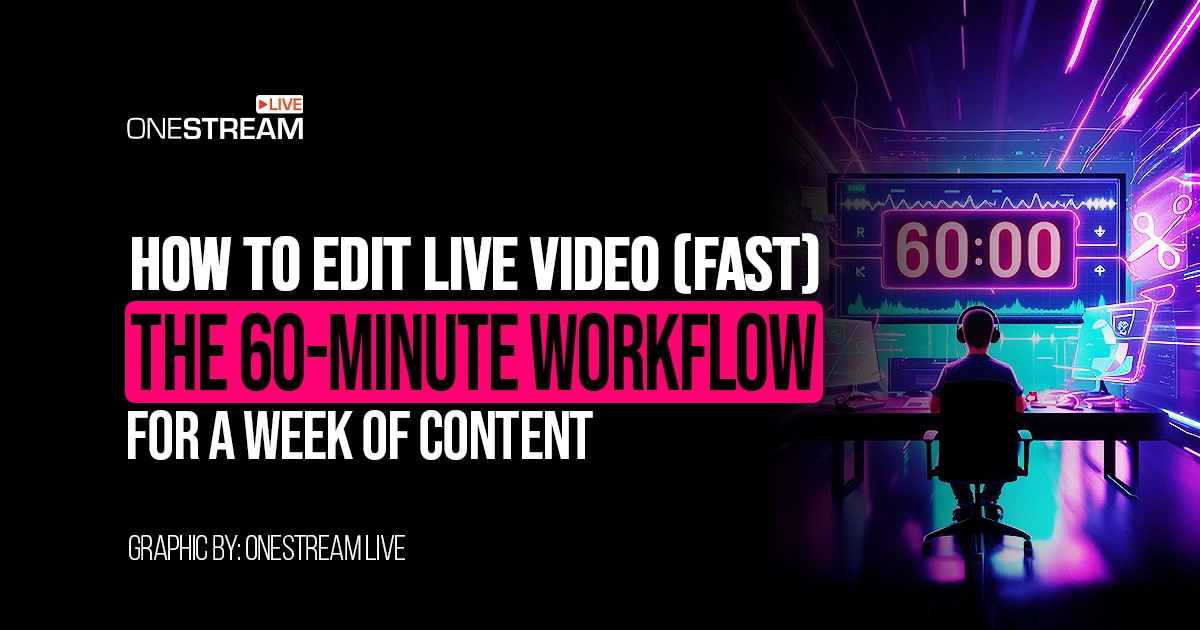 Edit Live Video Fast: 60-Minute Workflow for Weekly Content