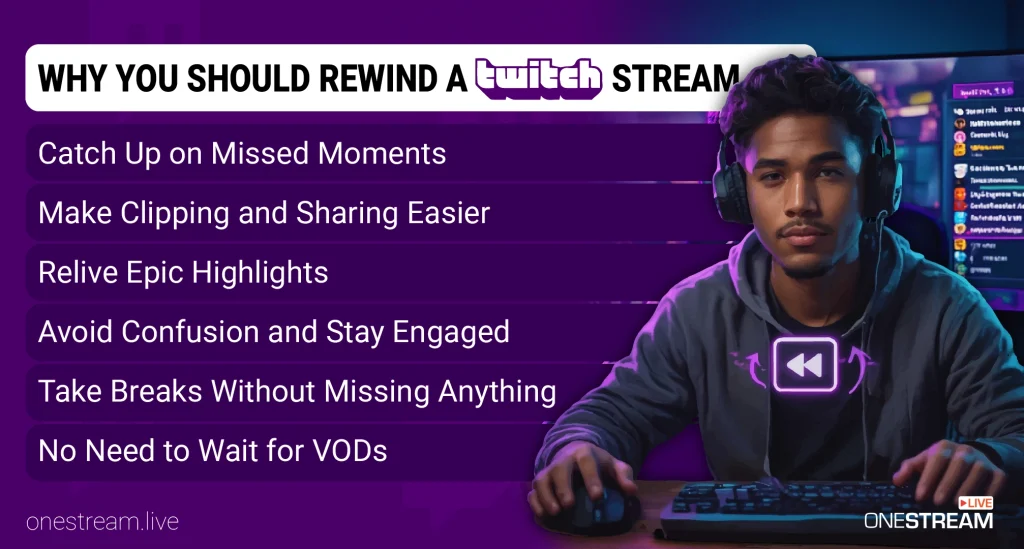 How to Rewind a Twitch Stream and what are the benefits