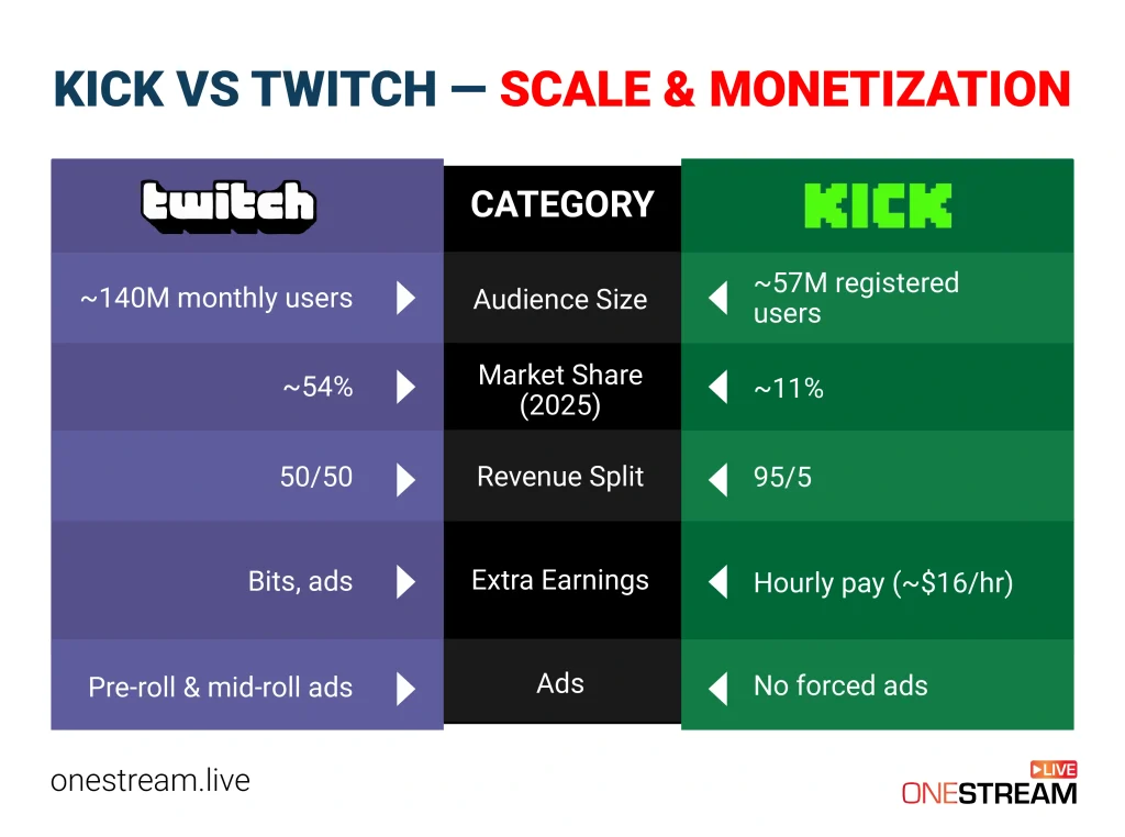 Kick vs Twitch: Which Platform Pays Streamers More?
