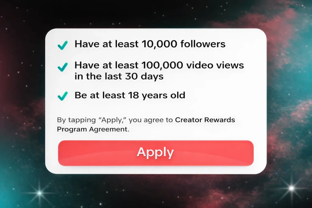 How to Join the TikTok Creator Rewards Program Step 1