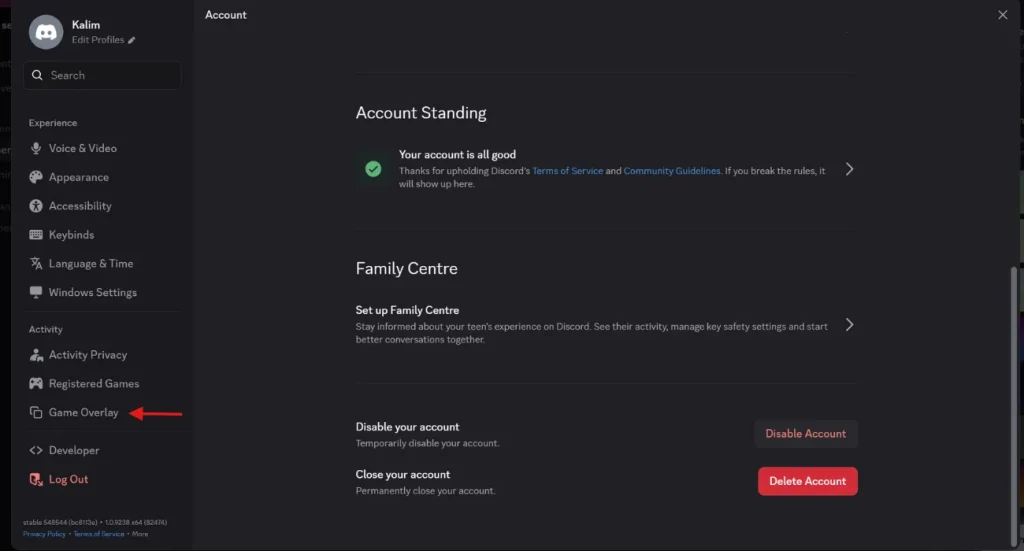 How to Turn on Discord Overlay Step 2