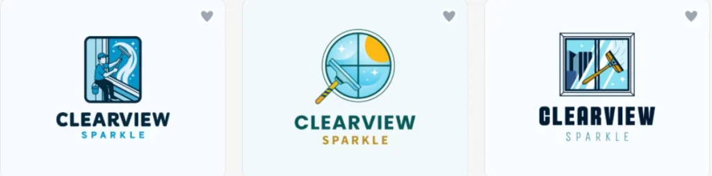 Clearview Sparkle made with Design.com. Best AI logo generator