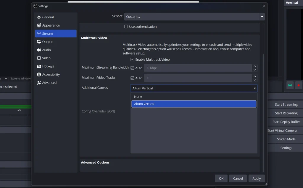 How to Set Up Dual Format Streaming on Twitch Step 1