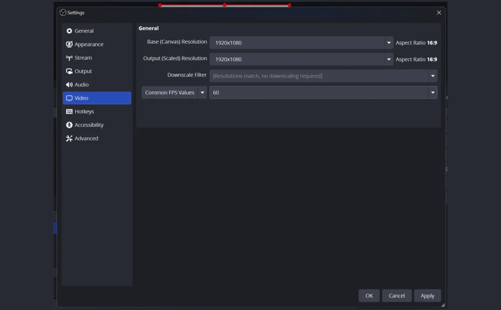 Set Your Base Resolution and FPS