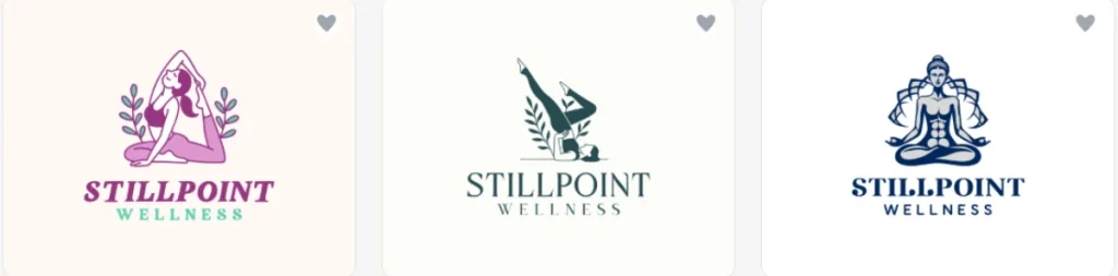 Stillpoint Wellness (meditation studio) Made with Design.com. Best AI logo generators