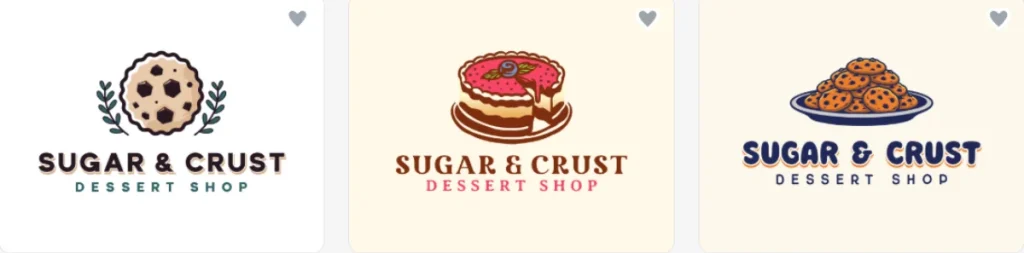 Sugar & Crust (dessert shop) made with Design.com. Best AI logo generator