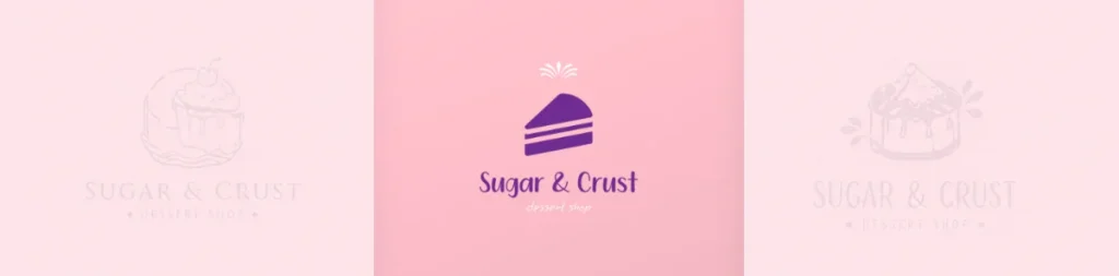 Sugar & Crust logo made using AI logo generation tool
